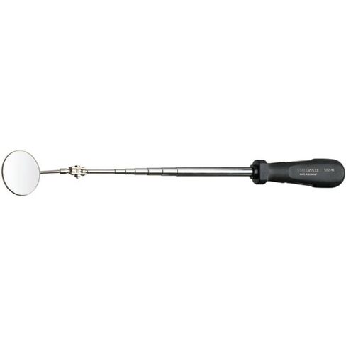 Stahlwille 77401060 Telescopic Mirror, 60mm Dia., 295-735 mm Length, Unbreakable Stainless Steel Mirror, FOD Compliant, Ideal for Work in Confined Spaces, Made in Germany in Saudi Arabia