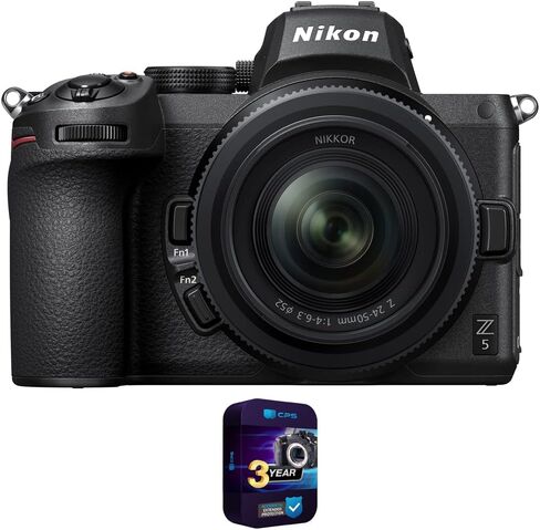 Nikon Z5II Full-Frame FX-Format Mirrorless Camera with NIKKOR Z 24-200mm f/4-6.3 VR Zoom Lens Bundle, 24.5MP Sensor, 4K UHD Video, 64GB Lexar SDXC Memory Card, Extra Battery, Camera Bag & eBook in Kuwait