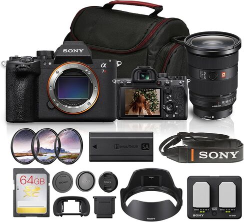 Sony Alpha a7R VI Mirrorless Camera (ILCE-7RM6/B) Premium Full Frame Camera for Photo & Video Creators, AI Subject Tracking + Sony FE 24-70mm GM II Lens + 64GB Card + More (13pc Bundle) in Kuwait