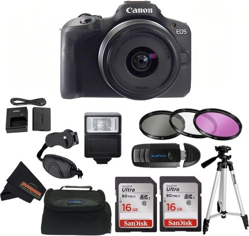 Canon EOS R100 RF-S18-45mm F4.5-6.3 is STM Lens Kit (Renewed) in Kuwait
