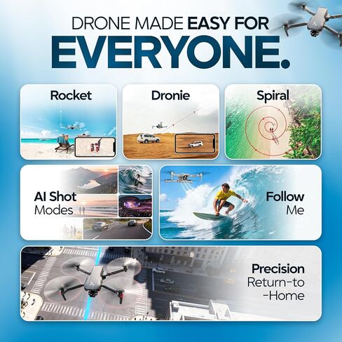 DCX Volo X EZ AI Drones – Drones with Camera for Adults 4k AI-Assisted Flight Control – FAA Approved Drone 4k Camera, 360° Obstacle Avoidance, U.S. Support – Beginner Drone for Adults in Kuwait