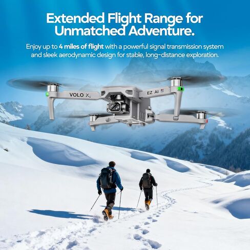 DCX Volo X EZ AI Drones – Drones with Camera for Adults 4k AI-Assisted Flight Control – FAA Approved Drone 4k Camera, 360° Obstacle Avoidance, U.S. Support – Beginner Drone for Adults in Kuwait