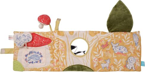 Manhattan Toy Deer One Soft Activity Crinkle Book & Fold Out Pat Mat for Baby, Toddler with Squeaker, Discovery Mirror and Teether in Kuwait