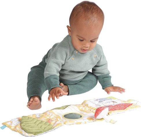 Manhattan Toy Deer One Soft Activity Crinkle Book & Fold Out Pat Mat for Baby, Toddler with Squeaker, Discovery Mirror and Teether in Kuwait