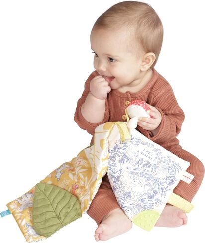 Manhattan Toy Deer One Soft Activity Crinkle Book & Fold Out Pat Mat for Baby, Toddler with Squeaker, Discovery Mirror and Teether in Kuwait