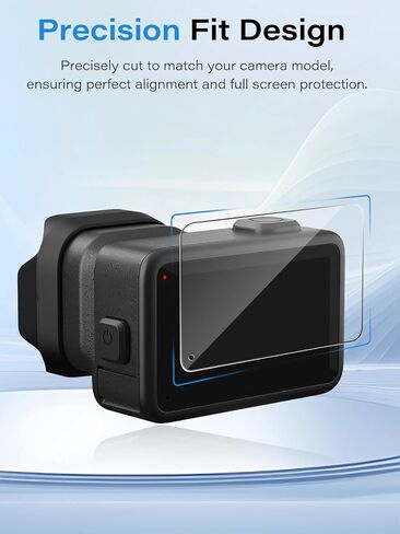 [3+3+3] Pack Screen Protector for GoPro MISSION 1 PRO/MISSION 1 | 3 Tempered Glass Rear Screen Films+3 PET Front Screen Films+3 Tempered Glass Lens Protector,HD Clarity in Kuwait