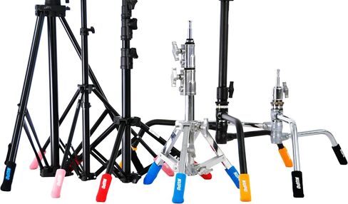 Kupo Stand Leg Protector (Set of 3) - Black (KG027611) | Composite material set with elastic fit and Kupo logo for tripod protection, gear identification and floor safety in Kuwait