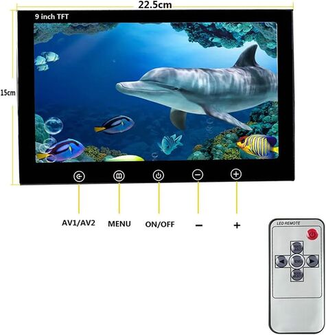 MAOTEWANG 9 Inch 20m 50m 100m Underwater Fishing Video Camera Fish Finder IP68 Waterproof 38 LEDs 360 Degree Rotating in Kuwait