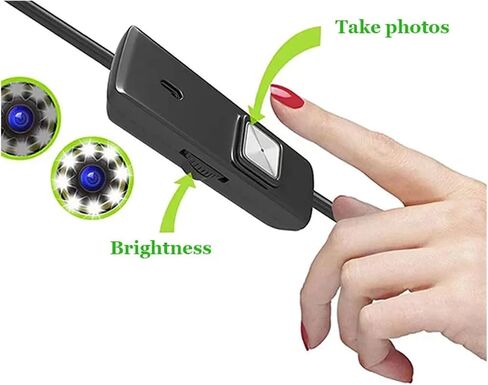Professional Underwater Viewing endoscopic Camera with 3-in-1 Interface Connection and 8LED Lights Waterproof Endoscope for Fish(1M) in Kuwait
