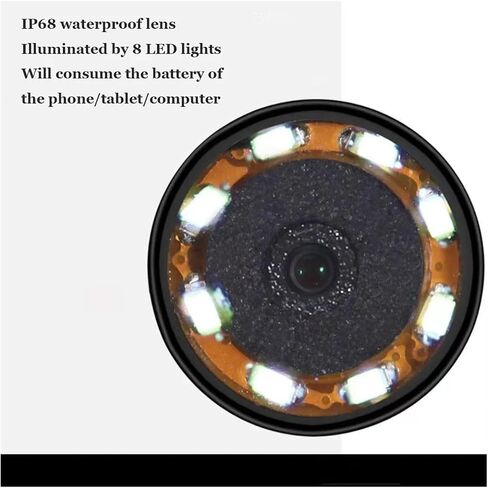 Professional Underwater Viewing endoscopic Camera with 3-in-1 Interface Connection and 8LED Lights Waterproof Endoscope for Fish(1M) in Kuwait