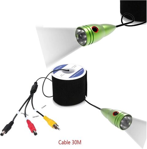 Underwater Fishing Camera with Cable 6PCS 1W LED White Lamp Lights Fish Finder Lens 1000tvl in Kuwait