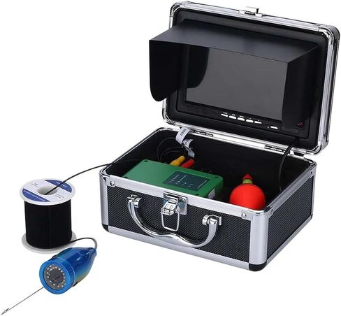 Fish Finder Underwater Fishing Camera Double Lamp 30LEDs 7Inch 15M 30M 50M IP68 Waterproof for ICE/Sea/River Fishfinder in Kuwait