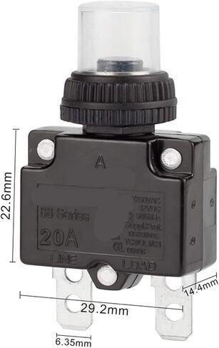 1pc 88-15A Circuit Breaker Single Pole Push to Reset 32V 50VDC in Kuwait