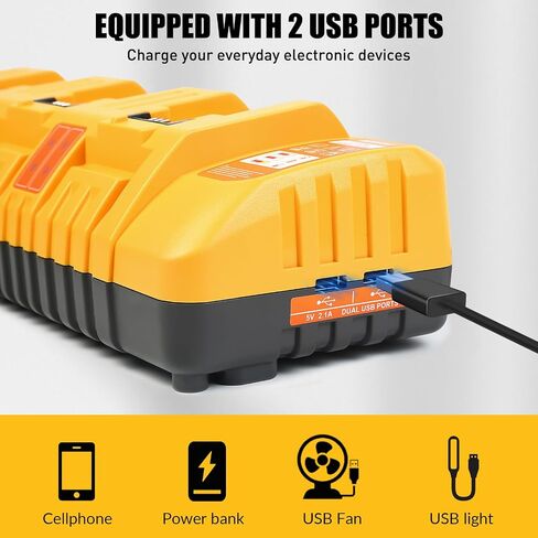 TOMAPEX Upgraded 4Pack 20v Max Battery Replacement for Dewalt 5.0Ah Battery with DCB104 Battery Charger Station in Kuwait