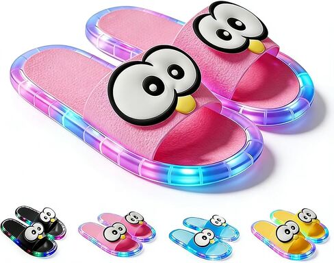 Light Up Slippers For Women, Sensor Glow Sandals Cute Cartoon Eyes, Motion Sensor LED Slides, for Teens Adults in Kuwait