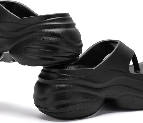 Women's Platform Flip Flops Ultra Thick Wedge Heel Sandals Non-Slip EVA Cloud Slippers for Summer Beach Indoor Outdoor in Kuwait