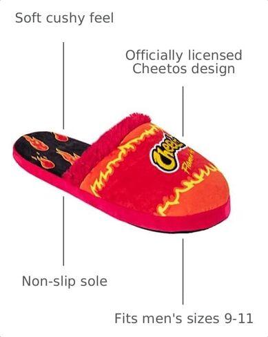 Odd Sox – Flamin’ Hot Cheetos Plush Slippers – Cozy Indoor House Shoes – Fun Fuzzy Novelty Gift – Medium Size for Men’s 3.5–8.5 & Women’s 5–10 in Kuwait