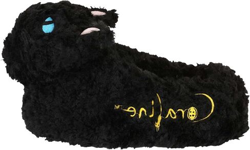 Coraline Inspired Cat Slippers for Adults with Anti-Slip Soles & Embroidered Details - Officially Licensed in Kuwait