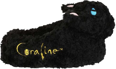 Coraline Inspired Cat Slippers for Adults with Anti-Slip Soles & Embroidered Details - Officially Licensed in Kuwait