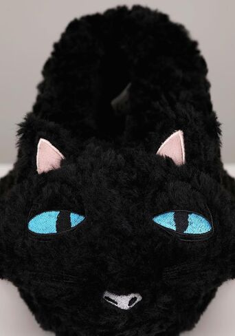 Coraline Inspired Cat Slippers for Adults with Anti-Slip Soles & Embroidered Details - Officially Licensed in Kuwait