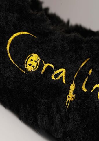 Coraline Inspired Cat Slippers for Adults with Anti-Slip Soles & Embroidered Details - Officially Licensed in Kuwait