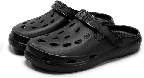 FITORY Unisex Adult Womens Mens Garden Clogs Lightweight EVA Slip on Shoes | Mules, Adjustable Heel Strap, Closed Toe, Rubber, Comfortable, Classic, Breathable, Quick Dry Sandals, Beach in Kuwait