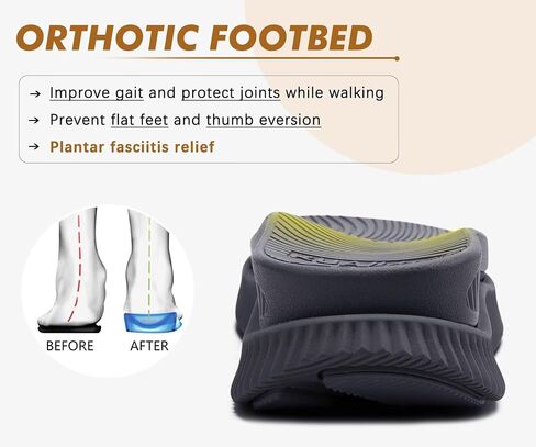 KuaiLu Womens Orthopedic Walking Sandals with Arch Support Recovery Cushion | Athletic Hiking Plantar Fasciitis Sandles,Comfortable Summer Open Toe Breathable Outdoor Travel Fisherman Water Shoes US6-12 in Kuwait