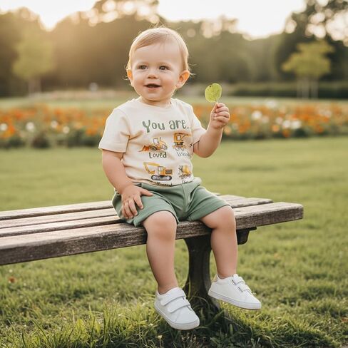 Kaipiclos Toddler Baby Boy Summer Outfit 6 12 18 24 Month 2T 3T 4T Boys Clothes Letters Shirt Truck Baby Tee + Shorts Set in Kuwait