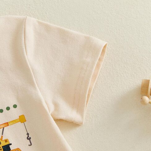Kaipiclos Toddler Baby Boy Summer Outfit 6 12 18 24 Month 2T 3T 4T Boys Clothes Letters Shirt Truck Baby Tee + Shorts Set in Kuwait