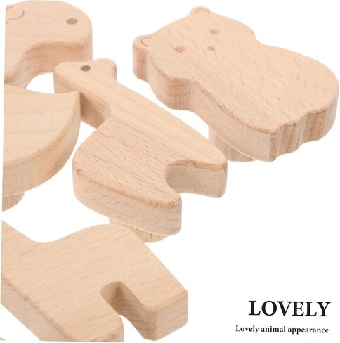 WOONEKY 12pcs Cute Animal-Shaped Wooden Drawer Pulls for Boy Girl Room Natural Wood Dresser Knobs for Nursery Adorable Animal Designs Versatile Cabinet Hardware in Kuwait
