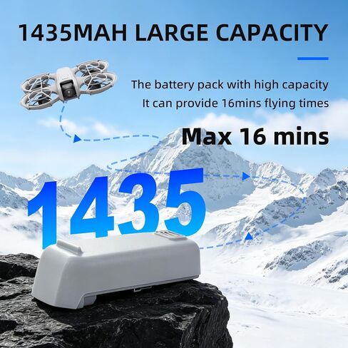 Neo Battery 1435mAh for DJI Neo Drone, High Capacity Intelligent Flight Battery, 16 Min Flight Time, 2 Pack Replacement in Kuwait