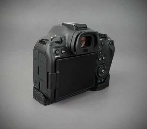 LIM'S Genuine Leather Camera Half Case & Dovetail Plate for Canon EOS R6 Mark III Case R6 III Cover [All Black] in Kuwait