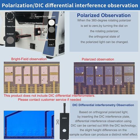 177X-1772X Inverted Bright-Field and Dark-Field Electron Metallurgical Microscope 25MP USB 3.0 Measurement Camera in Kuwait