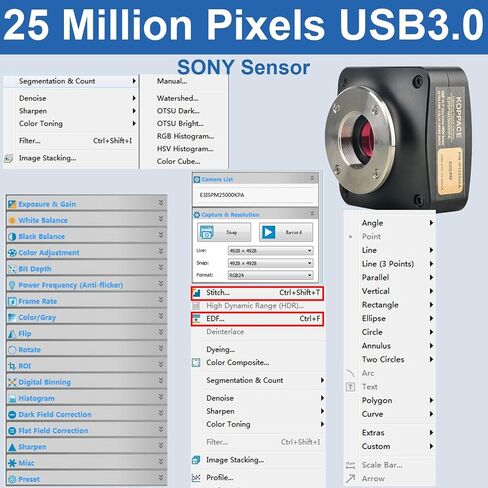 177X-1772X Inverted Bright-Field and Dark-Field Electron Metallurgical Microscope 25MP USB 3.0 Measurement Camera in Kuwait