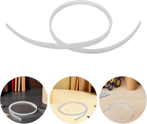 DOITOOL Flexible PVC LED Strip Channel Diffuser with Arcshaped Appearance for Ceilings and Residential Use, White Plastic Light Strip Cover Minimizing Glare with Modern Decorative Lighting in Kuwait