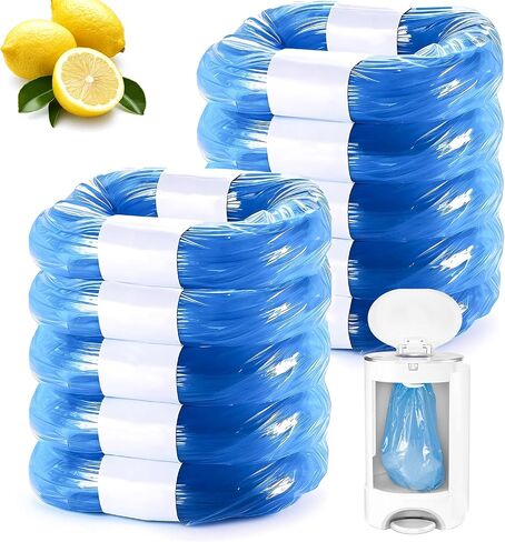 10 Pack Diaper Pail Refills Bags for Diaper Genie Square Refill | Compatible with Diaper Genie Select Pail and Compact Pail, Continuous Liner Design, Odor Lock in Kuwait