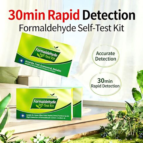 Plant-Based Formaldehyde Remover Kit | 24h Fast-Acting, 90-Day Long-Lasting, One-Click Activation, No Electricity, Safe for Baby, with Test Kit & Activated Carbon for Home, Closet, Bedroom in Kuwait