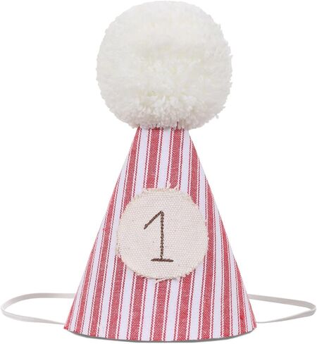 Baby Boy 1st Birthday Hat - Boho Blue Stripes First Crown for Toddler Boy, First Birthday Decor, Cake Smash Props in Kuwait
