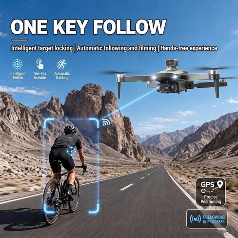 8K Drone with Camera for Adults, Obstacle Avoidance Drone with HD Screen Controller, Under 249g Foldable GPS Quadcopter, 45 Min Flight Dual Batteries, 1200m Range, Follow Me One Key Return for Beginners in Kuwait