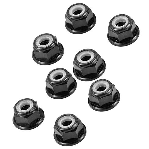 DGZZI M5 Aluminum Locknut 8PCS Black M5 Aluminum Nuts Flange Nylon Lock Nut for RC Drone FPV Parts in Kuwait