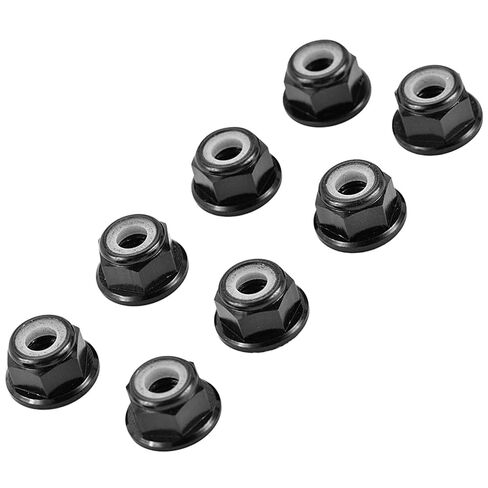 DGZZI M5 Aluminum Locknut 8PCS Black M5 Aluminum Nuts Flange Nylon Lock Nut for RC Drone FPV Parts in Kuwait
