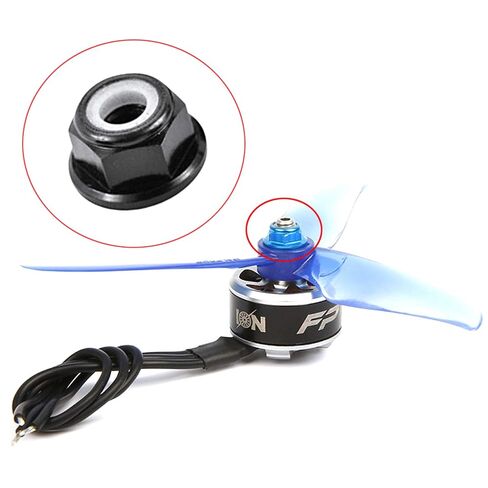 DGZZI M5 Aluminum Locknut 8PCS Black M5 Aluminum Nuts Flange Nylon Lock Nut for RC Drone FPV Parts in Kuwait