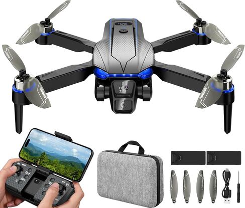 FPV Drone with 1080P Camera – Clearance! Foldable RC Mini Drone with Carrying Case, 2 Batteries, Gesture Selfie, Altitude Hold, One-Key Takeoff/Landing, 3D Flips, Adults and Kids– Only $25.99 in Kuwait