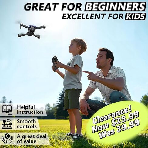 FPV Drone with 1080P Camera – Clearance! Foldable RC Mini Drone with Carrying Case, 2 Batteries, Gesture Selfie, Altitude Hold, One-Key Takeoff/Landing, 3D Flips, Adults and Kids– Only $25.99 in Kuwait