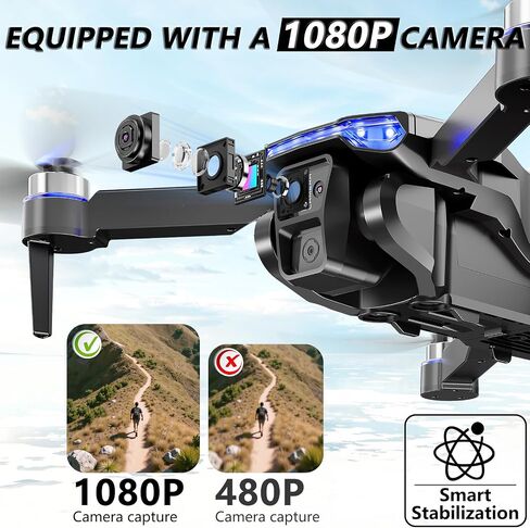 FPV Drone with 1080P Camera – Clearance! Foldable RC Mini Drone with Carrying Case, 2 Batteries, Gesture Selfie, Altitude Hold, One-Key Takeoff/Landing, 3D Flips, Adults and Kids– Only $25.99 in Kuwait