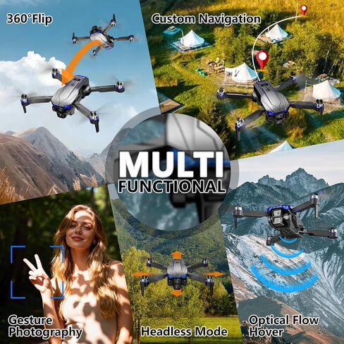 FPV Drone with 1080P Camera – Clearance! Foldable RC Mini Drone with Carrying Case, 2 Batteries, Gesture Selfie, Altitude Hold, One-Key Takeoff/Landing, 3D Flips, Adults and Kids– Only $25.99 in Kuwait