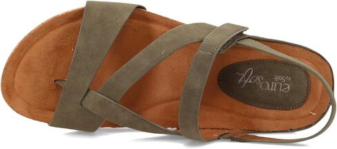 EuroSoft Women's Gianetta Flat Sandal, Olive, 11 in Kuwait