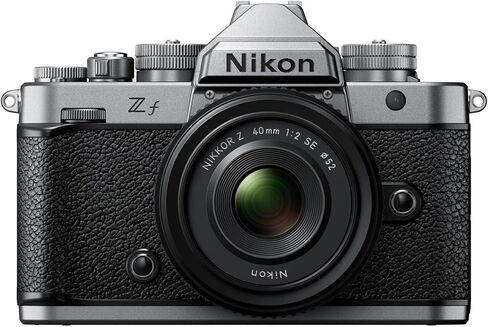 Nikon Zf Mirrorless Camera with Nikkor Z 40mm F and 2 Se 24.5MP Fx (Silver) | 24.5MP Full-Frame Sensor, Expeed 7, 4k/30p and FHD 120p, Ibis, Dual Card Slots in Kuwait