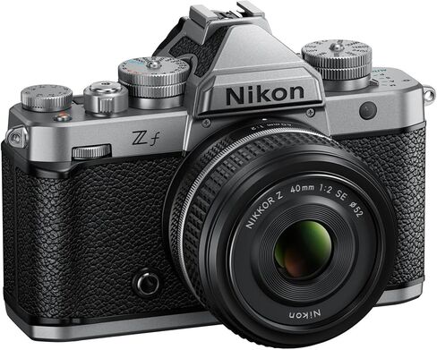 Nikon Zf Mirrorless Camera with Nikkor Z 40mm F and 2 Se 24.5MP Fx (Silver) | 24.5MP Full-Frame Sensor, Expeed 7, 4k/30p and FHD 120p, Ibis, Dual Card Slots in Kuwait