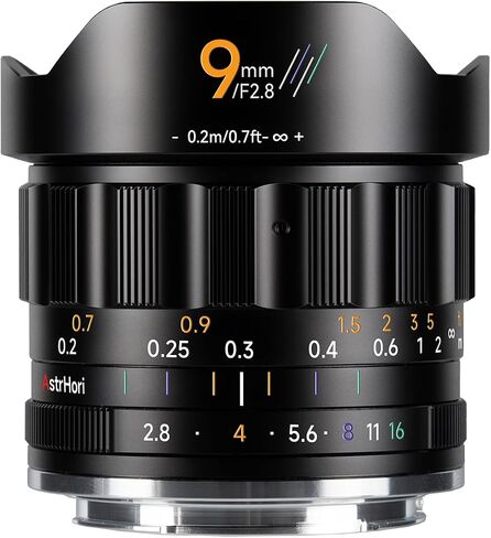 AstrHori 9mm F2.8 APS-C Ultra Wide Angle Lens Manual Camera Lens for Fuji X Mount Mirrorless Cameras XS10 X-A5 X-A7 X-M1 X-M2 X-E4 X-T1 X-T10 X-T2 X-T20 X-T3 X-T4 X-T100 in Kuwait